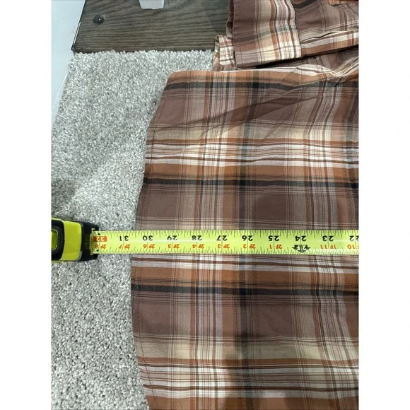 Wrangler Men's Western Shirt Large Brown Plaid, Pearl Snap-Up, Long Sleeve - Picture 6 of 6